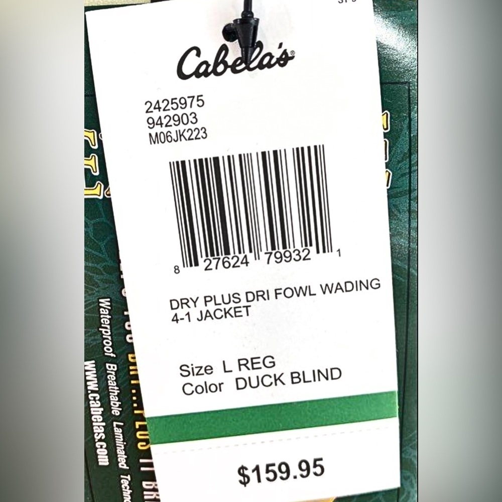 NWT Cabela’s Dry Plus Dri Hooded Camo Fowl 4-in-1 Wading Jacket Duck Blind Sz L - Picture 3 of 7